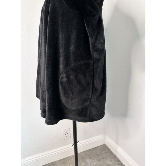 Ugg Isla Women's Fleece Robe Lounge Cardigan Black Color Soft Cozy Comfy Size M - Picture 4 of 7